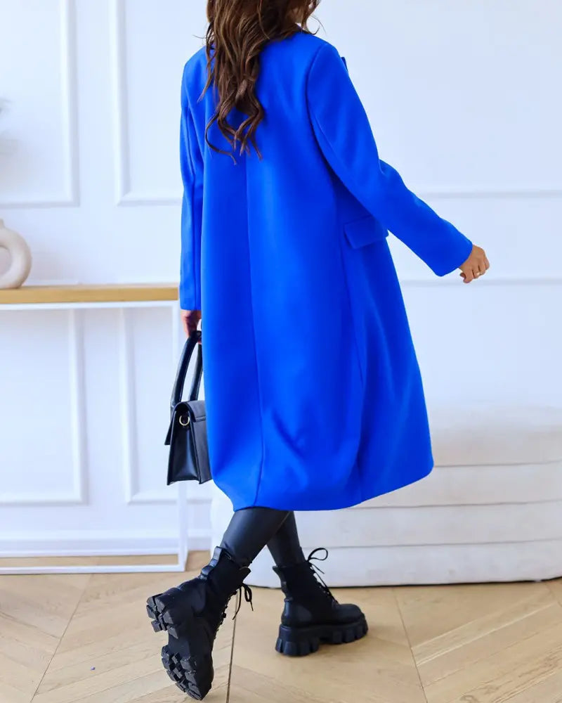 Women's Fashion Long Sleeve Double Breasted Overcoat