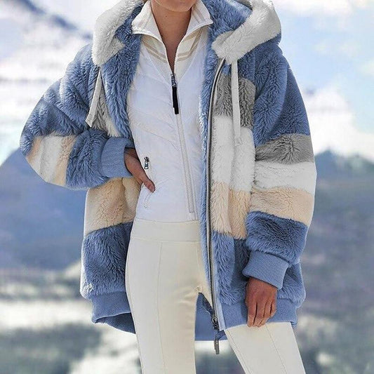 Women's Stylish Plush Faux Fur Coat Oversized Fit