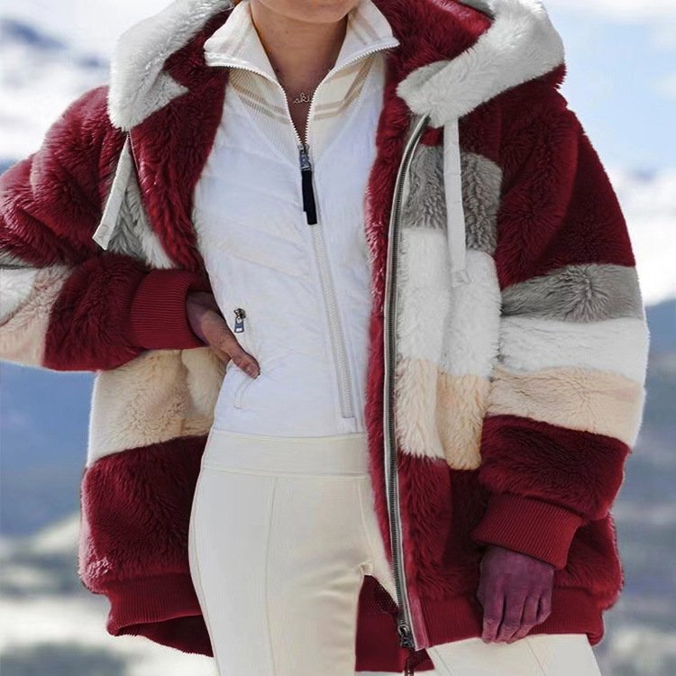 Women's Stylish Plush Faux Fur Coat Oversized Fit