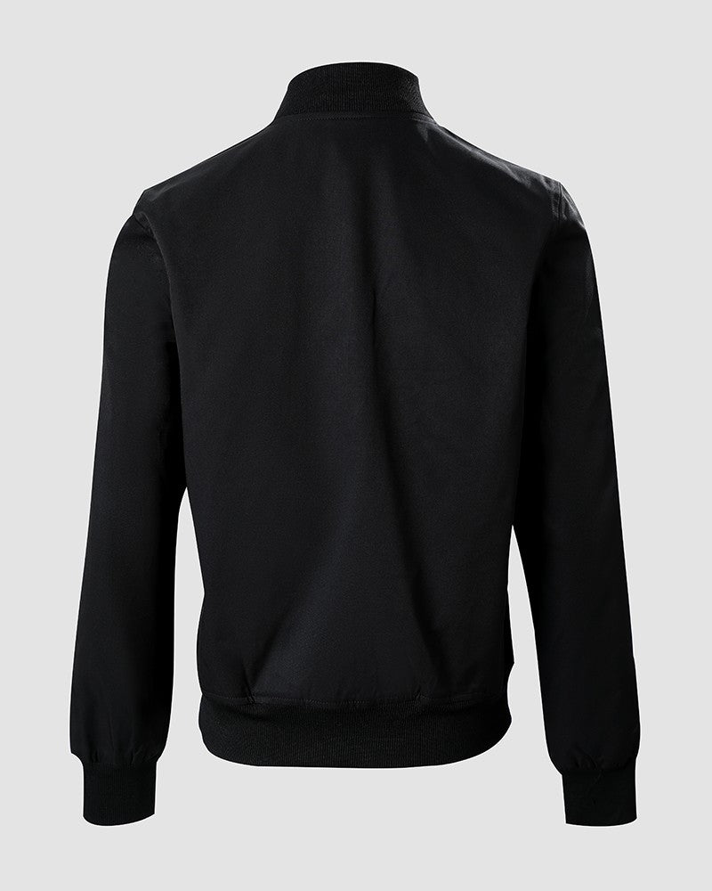 Women's Fashion Long Sleeve Zipper Detail Bomber Jacket