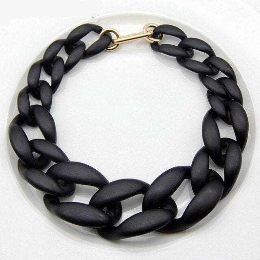 Bohemian Big Chunky Chain Link Necklace - Charlotte-dress