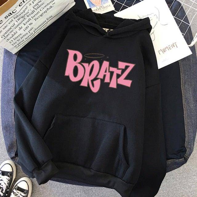 Unisex Bratz Letter Print Hoodie Autumn Sweatshirt