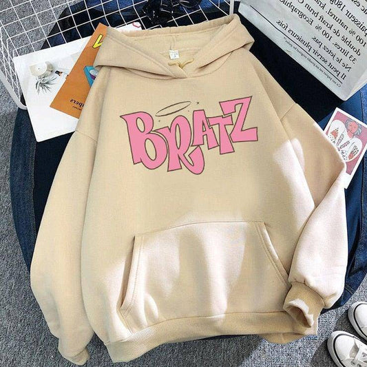 Unisex Bratz Letter Print Hoodie Autumn Sweatshirt