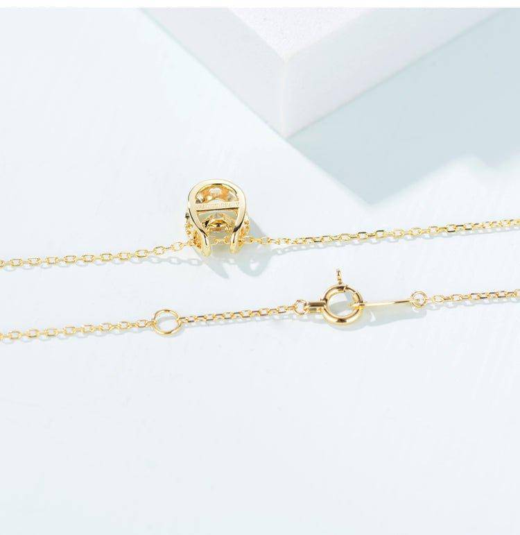 18K Gold Dynamic Clavicle Gold Necklace - Charlotte-dress