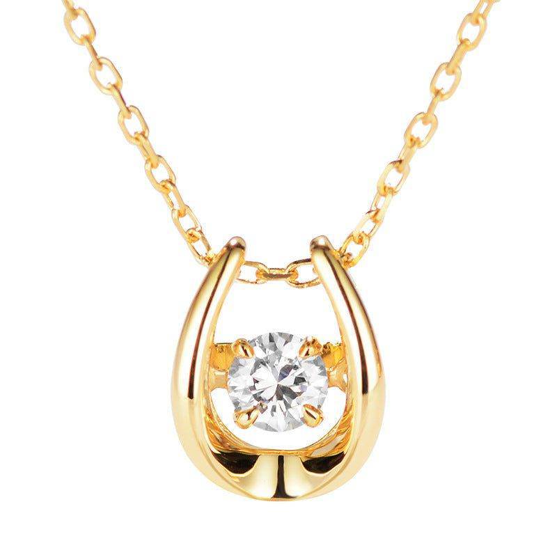 18K Gold Dynamic Clavicle Gold Necklace - Charlotte-dress